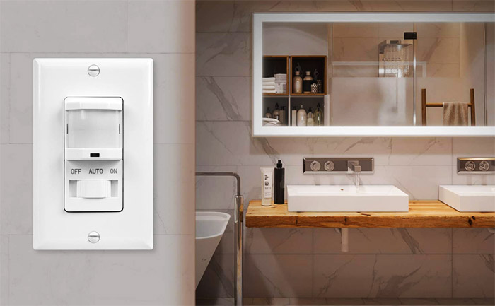Bathroom auto light switch discount