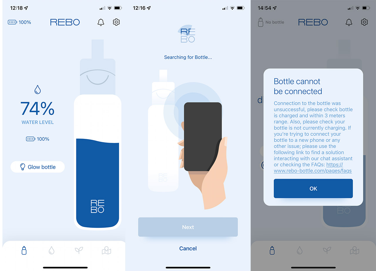 rebo-smart-water-bottle-app-connection
